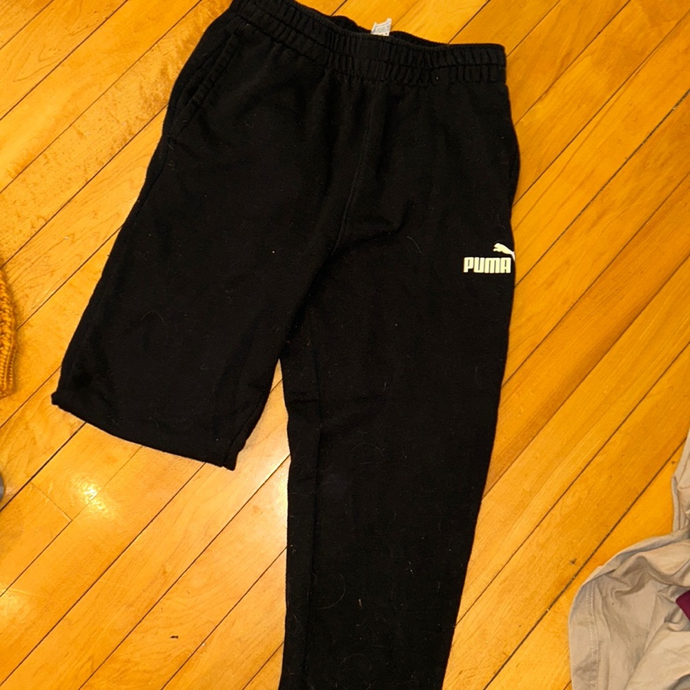 Black and white puma sweatpants